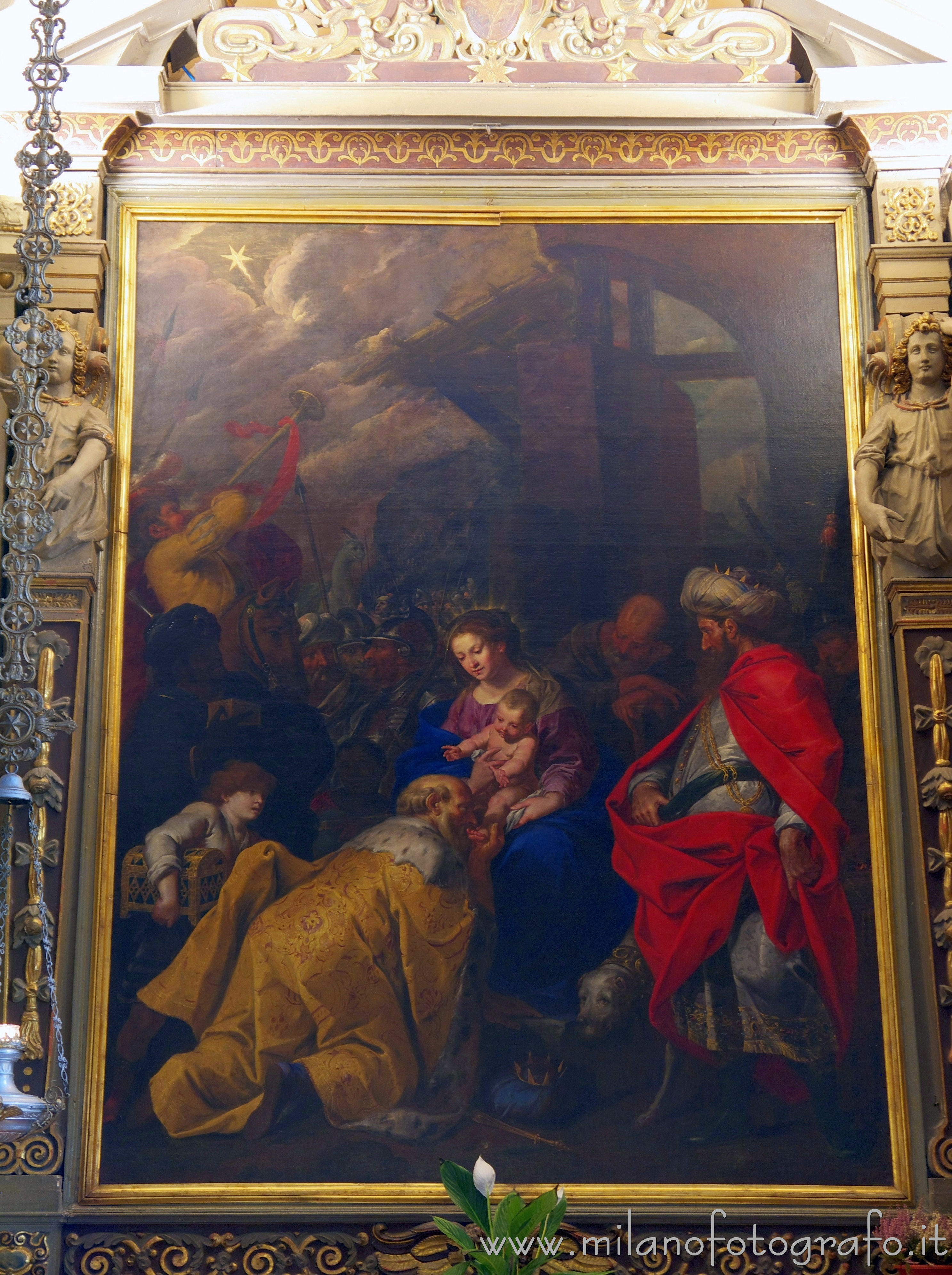 Milan (Italy) - Adoration of the Magi by Johann Christofer Storer in the Church of San Giovanni Battista in Trenno